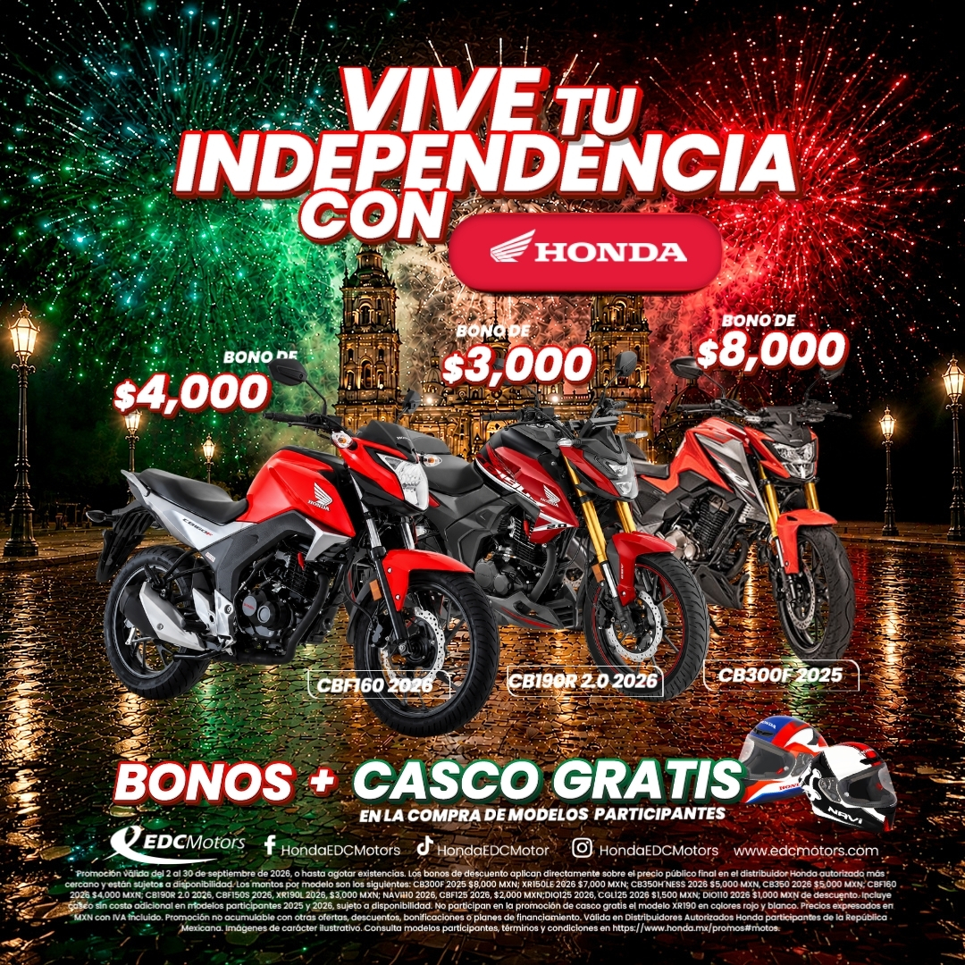 Promoción motocicletas Honda